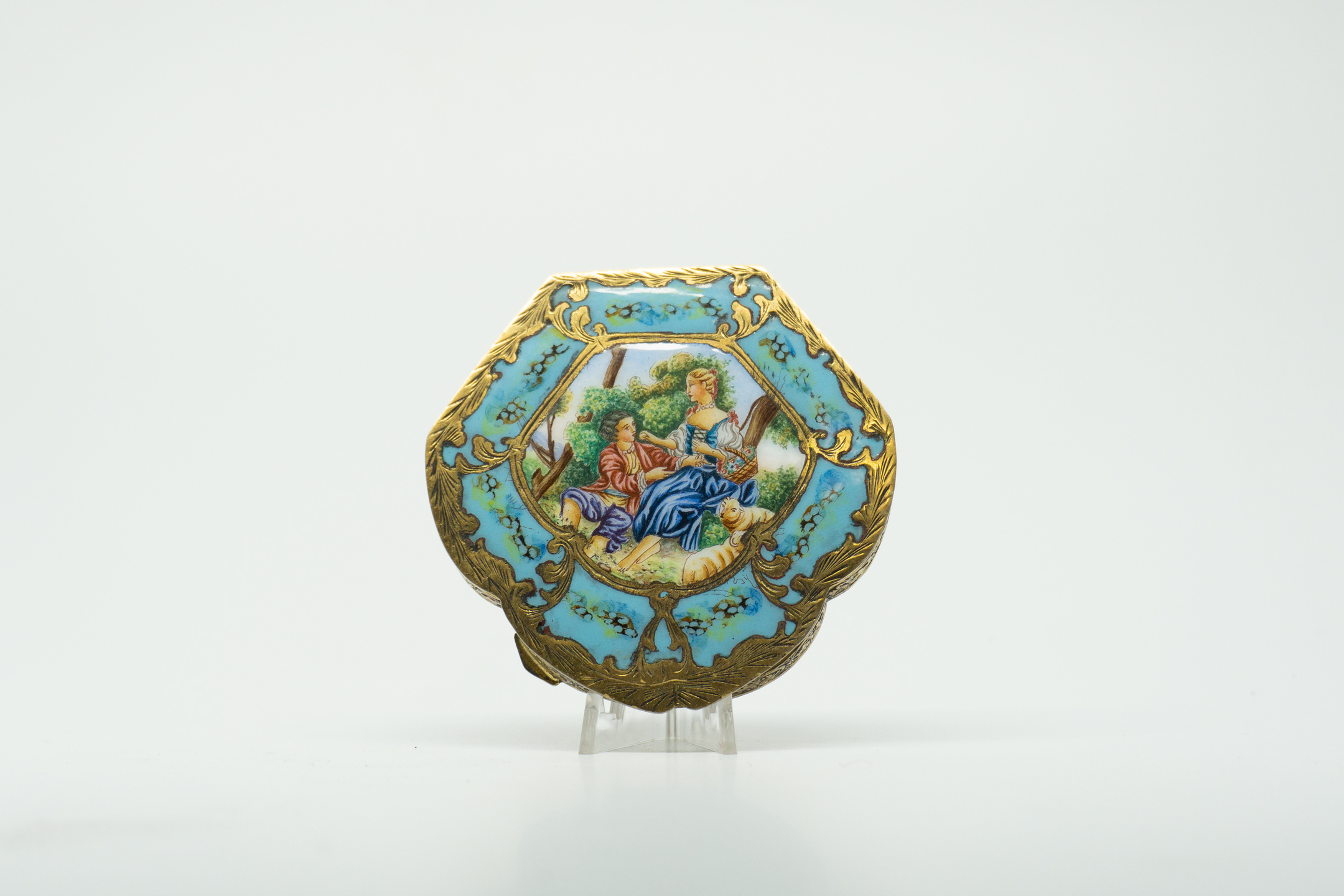 1950s Hand Painted Italian Compact