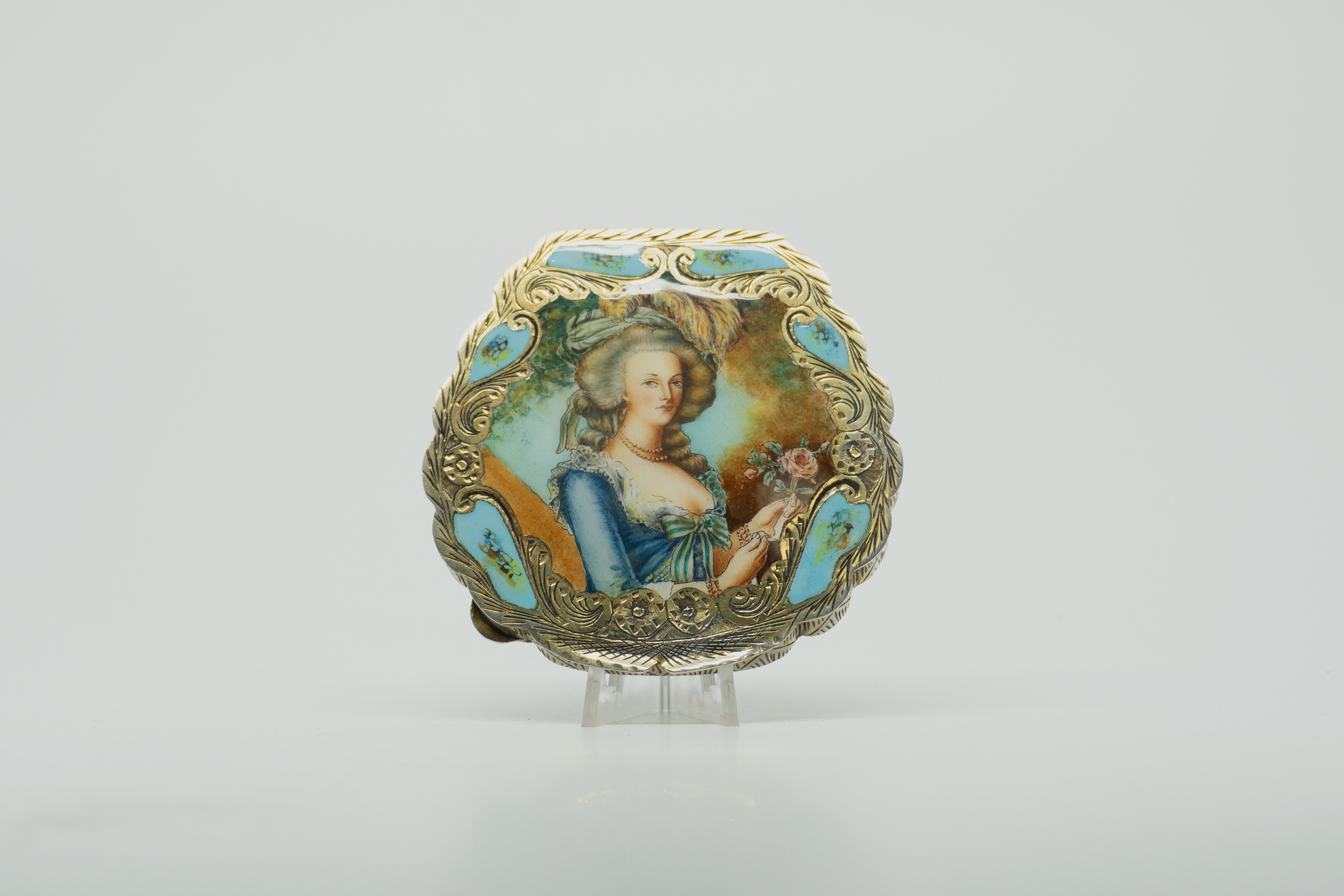 1950s Hand Painted Italian Compact