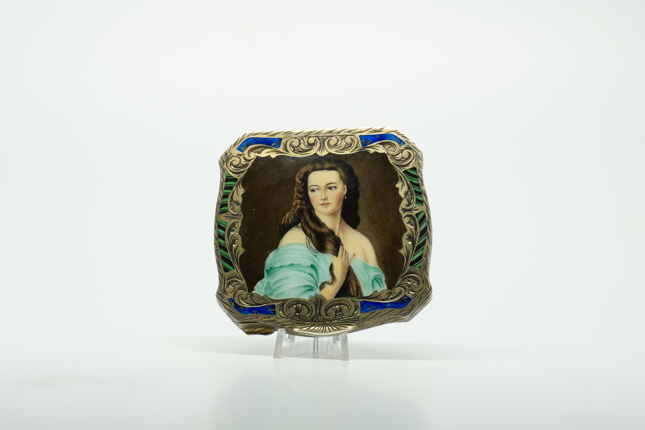 1950s Hand Painted Italian Compact